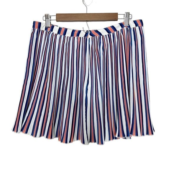 Lovers + Friends Charmed Pleated Striped Mini Skirt Large - Picture 7 of 12